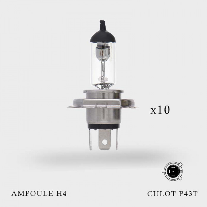 Ampoule H4 12V-60/55W Culot P43t 10ex