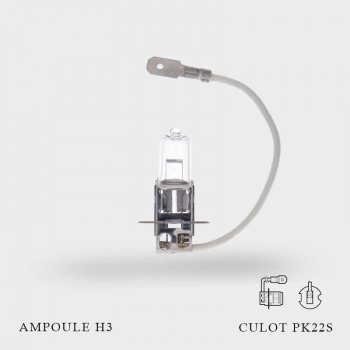 Ampoule H3 12V-55W Culot PK22S unité