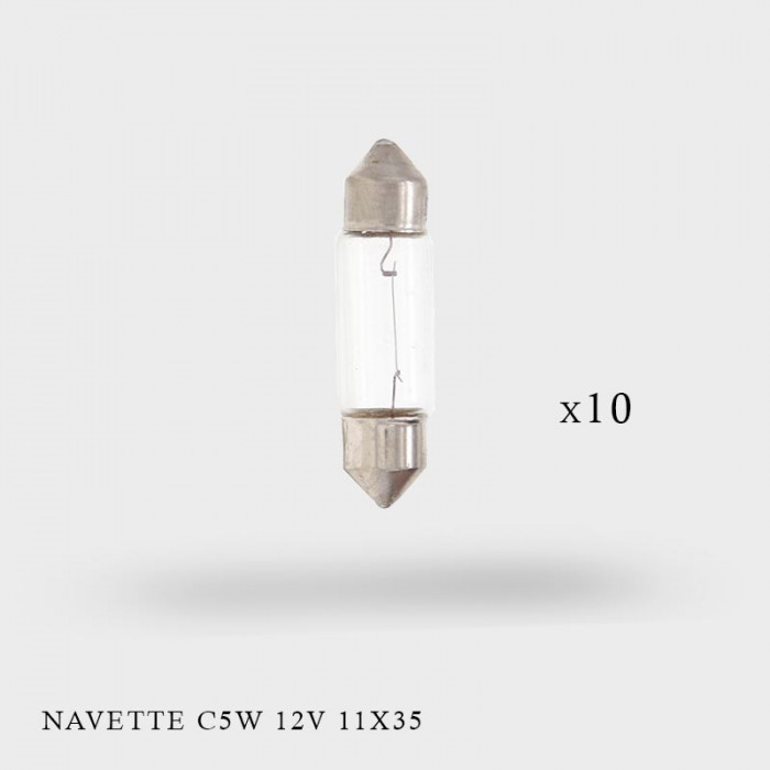 Ampoules Navette C5W 12V-5W 11x35 10ex FrenchCleaner