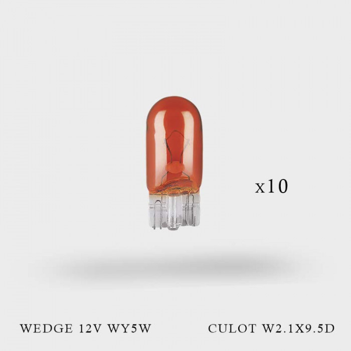 Ampoules wedge WY5W 12V culot W2.1X9.5D