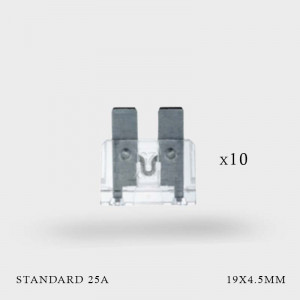 Fusibles standards 25A x 10ex sous blister