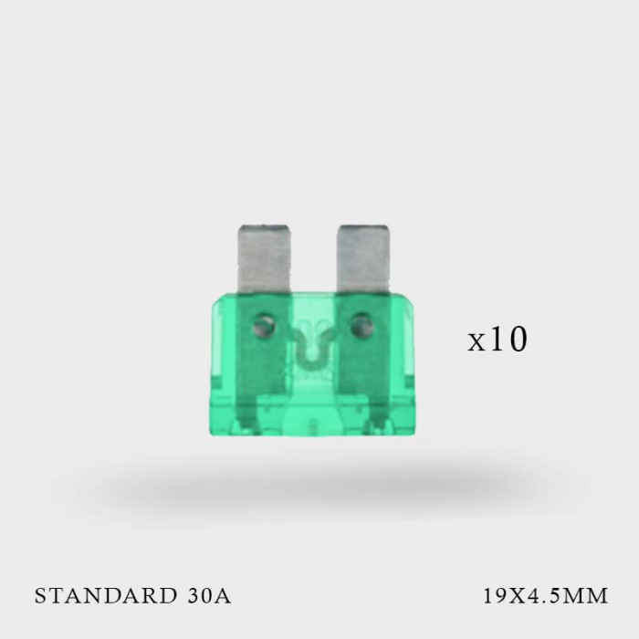 Fusibles standards 30A x 10ex sous blister