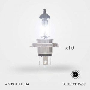 Ampoule H4 12V-60/55W Culot P43t 10ex allumées
