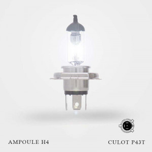 Ampoule H4 12V-60/55W Culot P43t à l'unité allumée