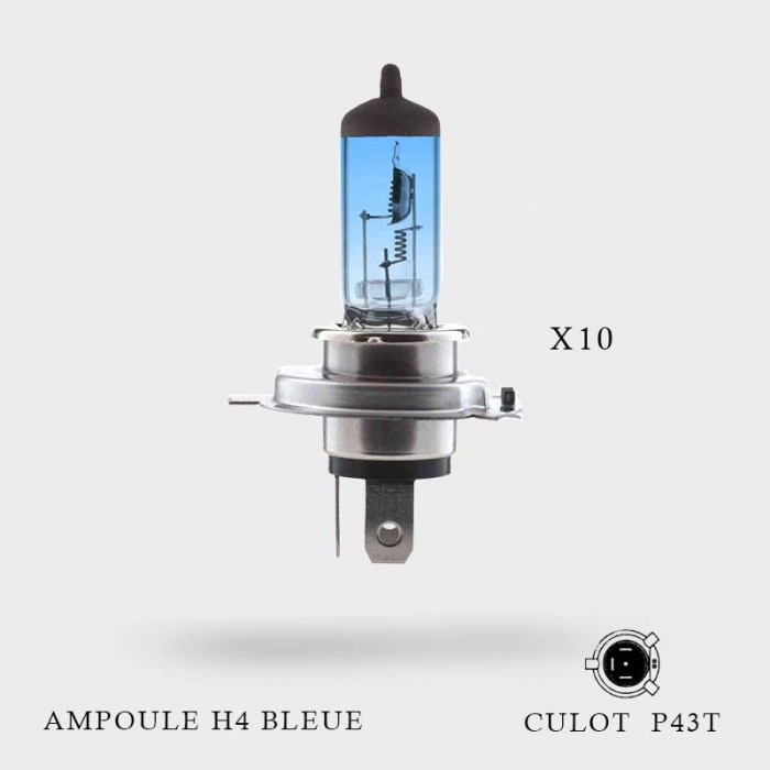 Ampoule H4 Xénon blue 12V-60/55W Culot P43t Ampoule H4 Xénon blue 12V-60/55W Culot P43t