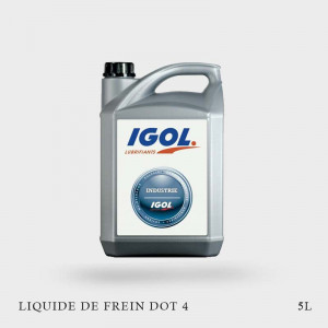 Bidon 5L de Liquide frein IGOL DOT4 Block Fluid Ruban bleu