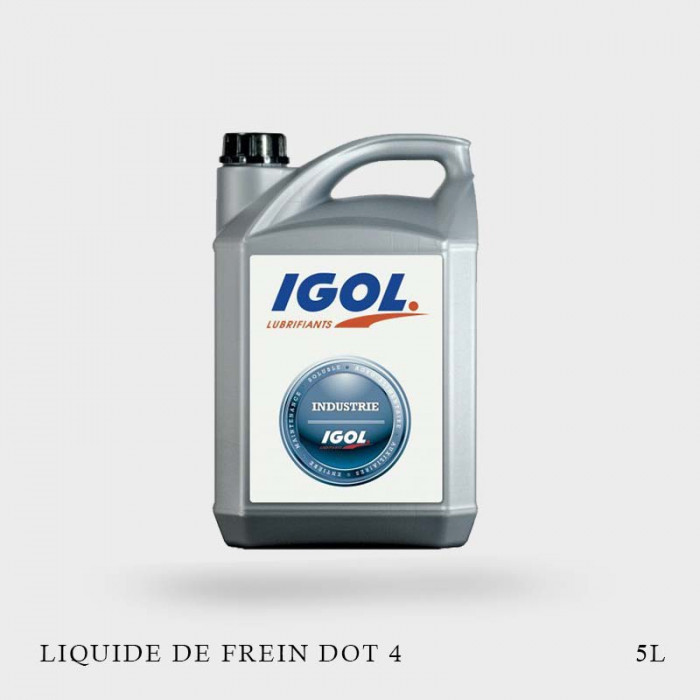 Bidon 5L de Liquide frein IGOL DOT4 Block Fluid Ruban bleu Bidon 5L de Liquide frein IGOL DOT4 Block Fluid Ruban bleu