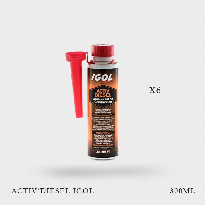 Additif moteur Activ diesel IGOL 300ml x 6ex Additif moteur Activ diesel IGOL 300ml x 6ex