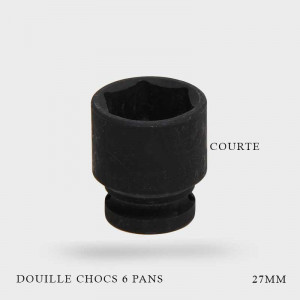 Douille à chocs courte 6 pans 1/2 27mm