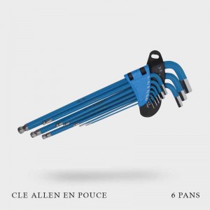 Clés Allen 6 pans en pouce