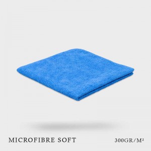 Microfibre tricot Soft bleue 40x40cm