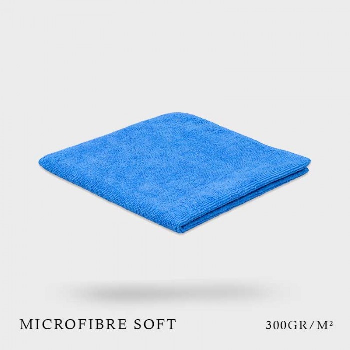Microfibre tricot Soft bleue 40x40cm
