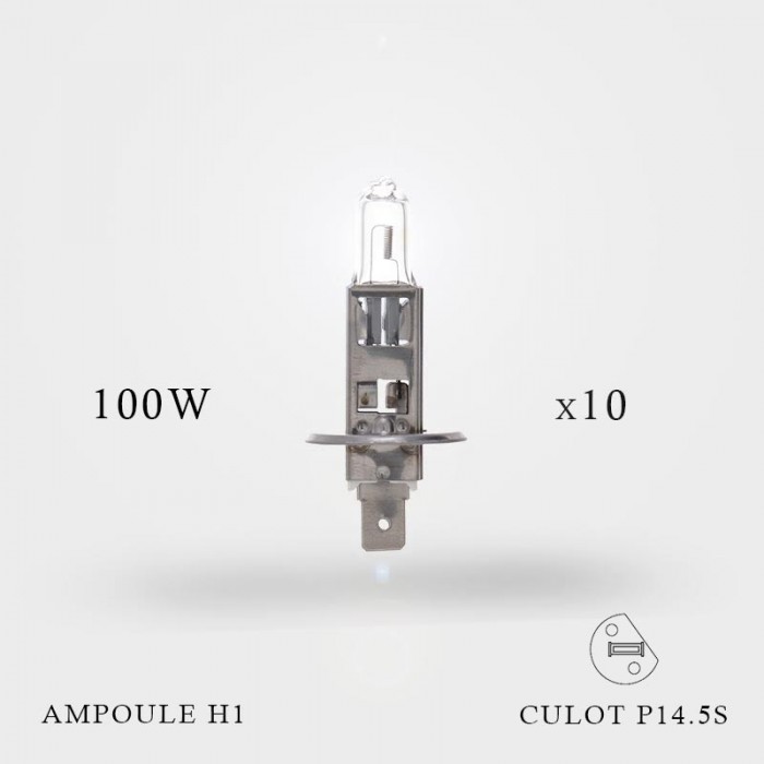 Ampoules hélium H1 12V 100w non homologuée route