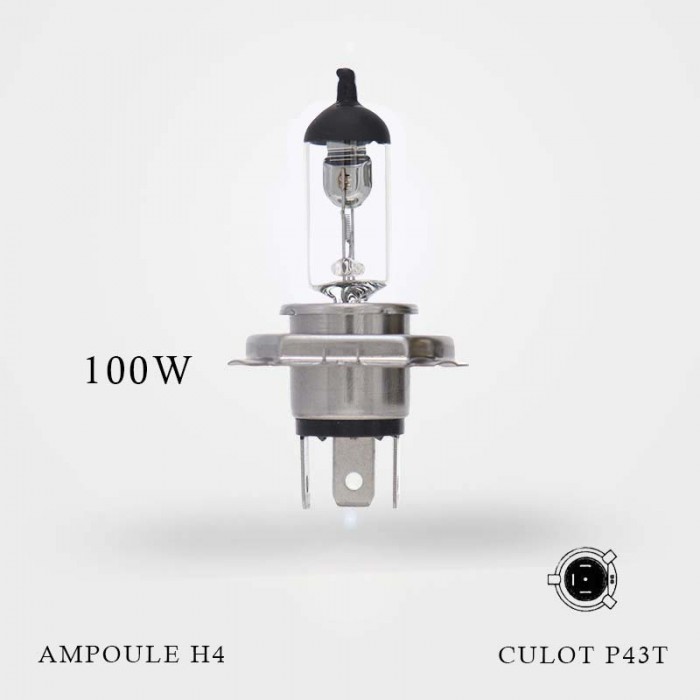 Ampoule H4 P43T 12V 35/35w Transparent - Pièces Electrique sur La Bécanerie