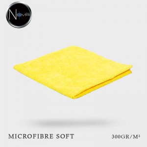 Microfibre tricot Soft jaune 40x40cm