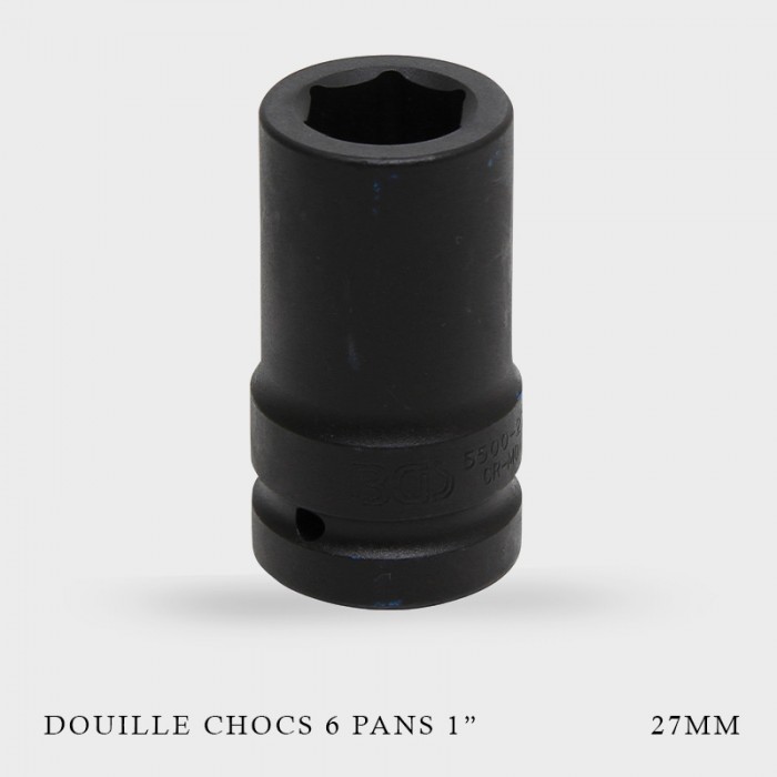 Douille torsion pour clé à choc 6 pans, Spécial roues, 1 Pouce (25 mm)