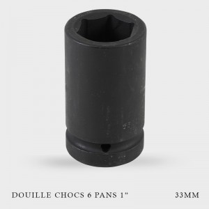 Douille à chocs longue 6 pans 1" 33mm