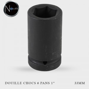 Douille à chocs longue 6 pans 1" 33mm