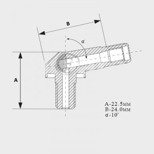 Paire de valves coudées alu 8.3 mm BRIDGEPORT pour jante tubeless