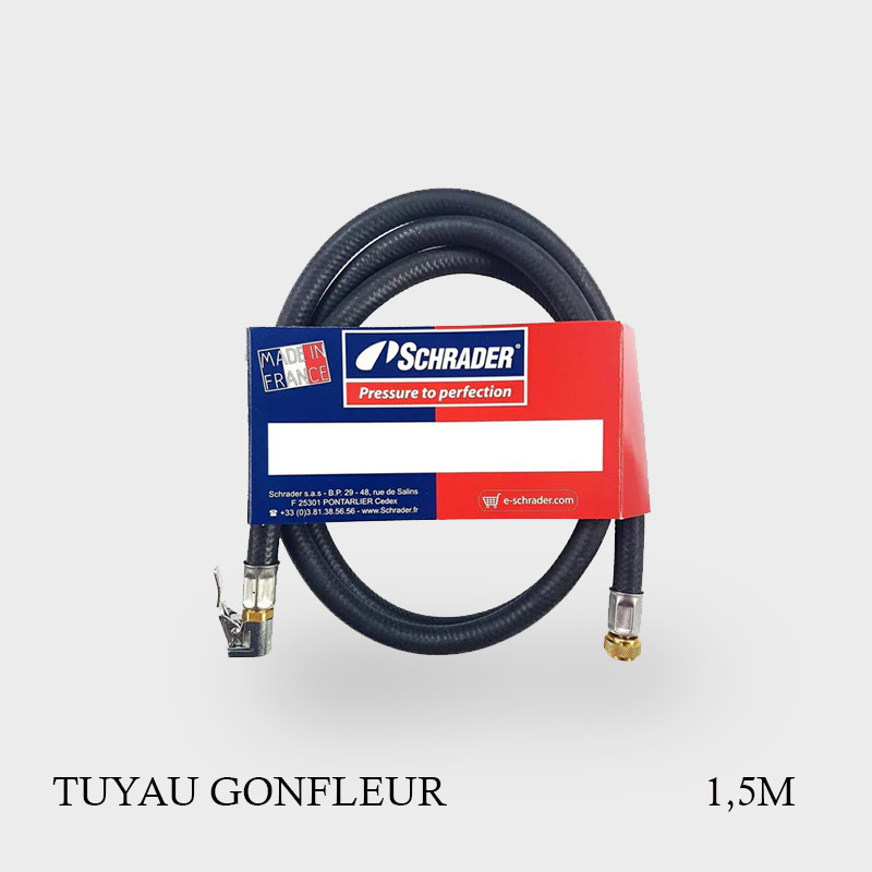 Tuyau de rechange pour pistolet de gonflage Schrader 1,5m