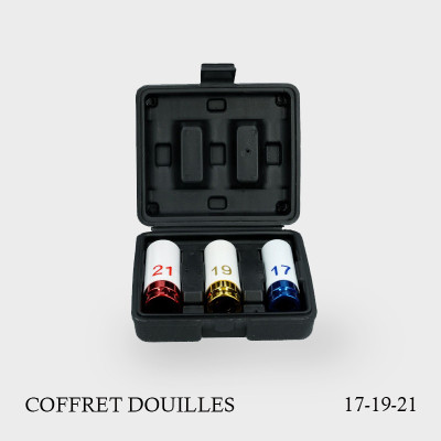 Jeu de douilles à choc 1/2" 17 19 21