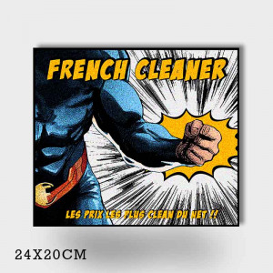 PLAQUE METAL FRENCH CLEANER 24X20CM