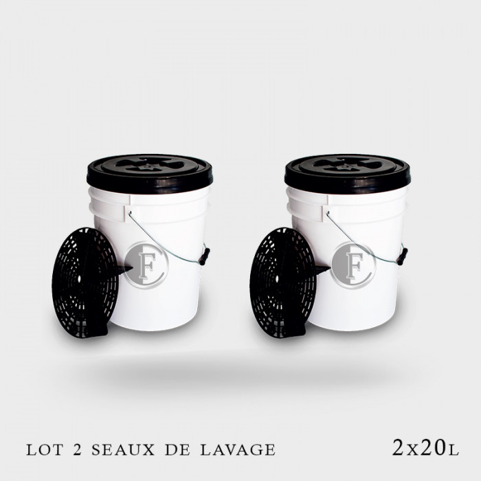 Lot de 2 seaux de lavage 20 Litres