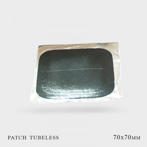 Patch vulcanisant pour pneus tubeless 70x70mm par 50ex