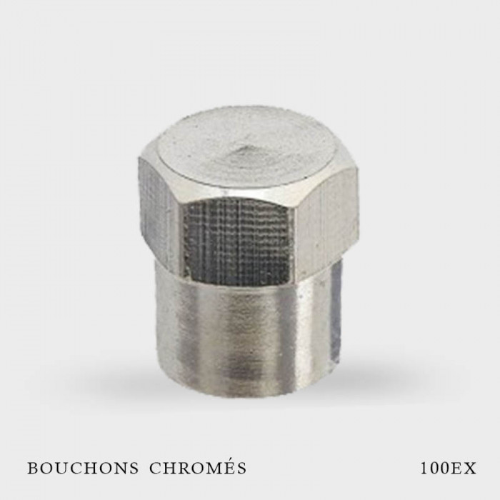 Bouchons de valves chromés 100EX